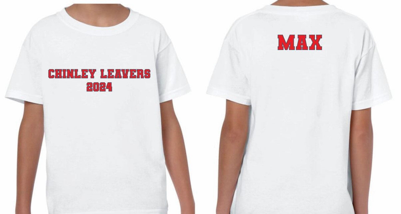 Customisable leavers T-Shirt for individual or PTA use