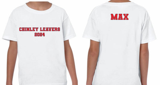 Customisable leavers T-Shirt for individual or PTA use