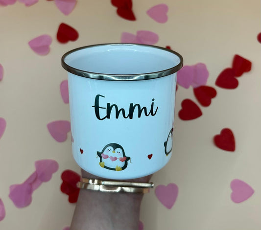 Enamel Valentine's Mug