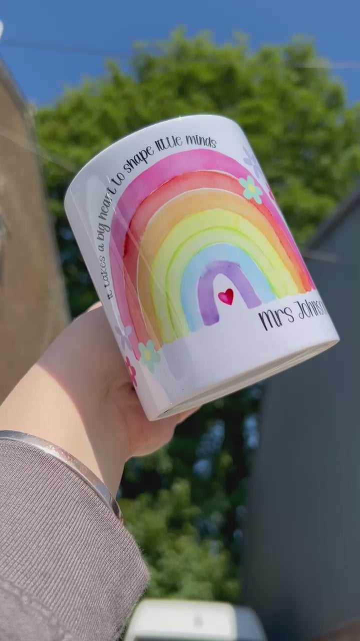 Thoughtful customisable mug gift for a teacher
